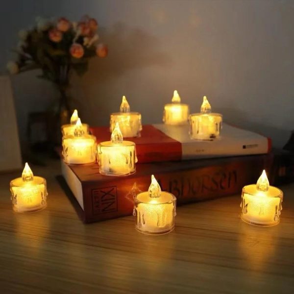 12-Pack Warm White Flameless LED Tealight Candles